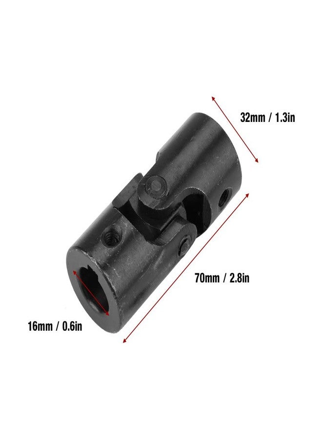 Eujgoov 16mm Steel Universal Joint Shaft 16x32x70mm Rotatable Coupler for RC Cars Robotics DIY Steering Systems - Image 2